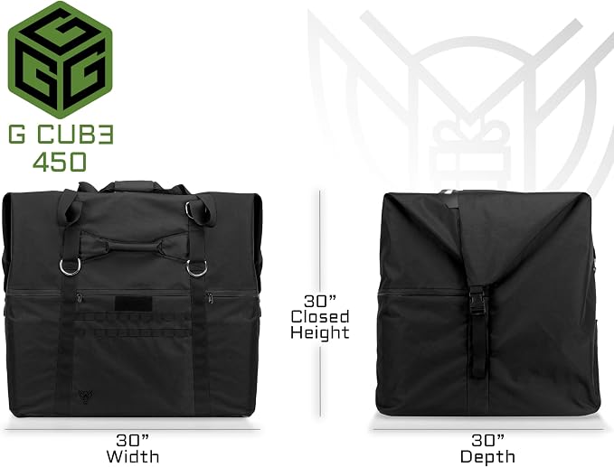 Xtreme Sight Line ~ AQUA G CUBƎ 450 Waterproof Faraday Bag for Large Generators and Electronics ~ Protects Against EMP/CME/EMF/RF ~ Diamond Form Farday Lined Interior ~ Black