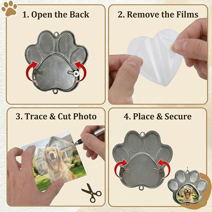 Dog Memorial Gifts for Loss of Dog, Personalized Pet Memorial Crystal Suncatcher with Photo, Pet Loss, Loss of Dog Sympathy Gifts, Dogs and Cat Remembrance Bereavement Passing Away Keepsake