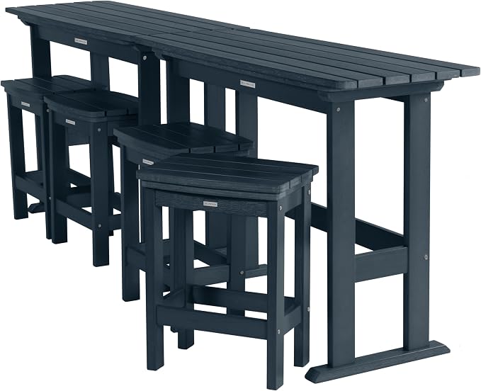 Highwood Lehigh 6pc Counter Height Balcony Dining Set, Federal Blue