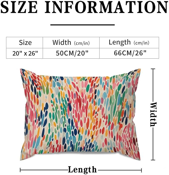 Make It Rain Fiesta Lumbar Support Pillow Case Rainbow Colorful Cushion Cases 20x26in Rustic Accent Modern Decorative Pillow Covers for for Home Sofa Couch Decoration