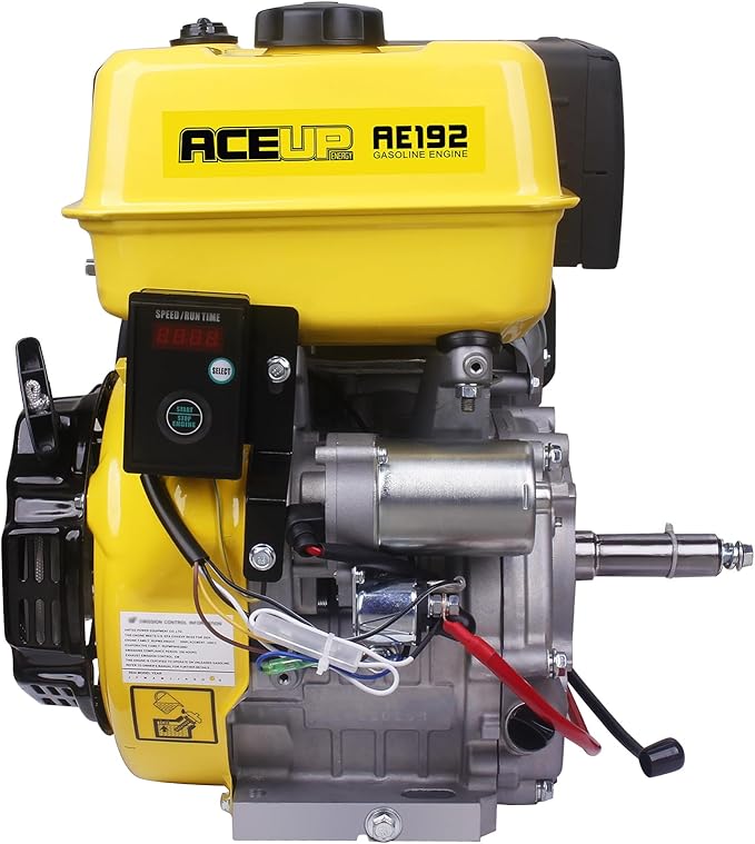 Aceup Energy 18HP 459cc Gas Engine Horizontal Shaft, 4 Stroke OHV Gas Motor with Electric Start EZ, Shaft 1" (25.4mm) Diameter