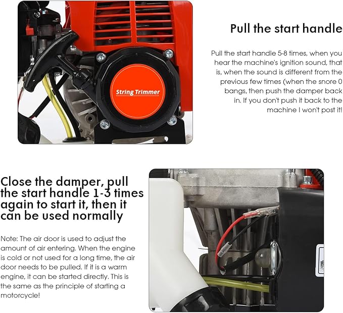 52cc Gas Weed Wacker, 5 in 1 Weed Eater Gas Powered, Brush Cutter and Gas String Trimmer 2-Cycle Extreme Duty, 1-Year Warranty, Grass Trimmer 2025 Upgraded