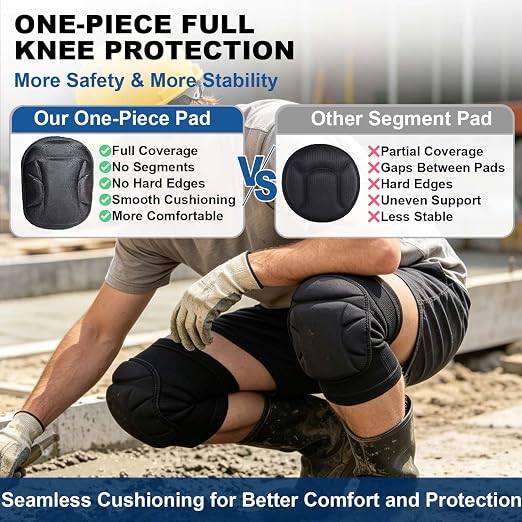 Working Knee Pads for Adult Men Women, Soft Elastic Sleeves Pad, Black L | Gardening Kneepad for Cleaning, Flooring, Kneeling, Compression Knee Pad for Volleyball, Dance, Wrestling, Waterproof Cushion