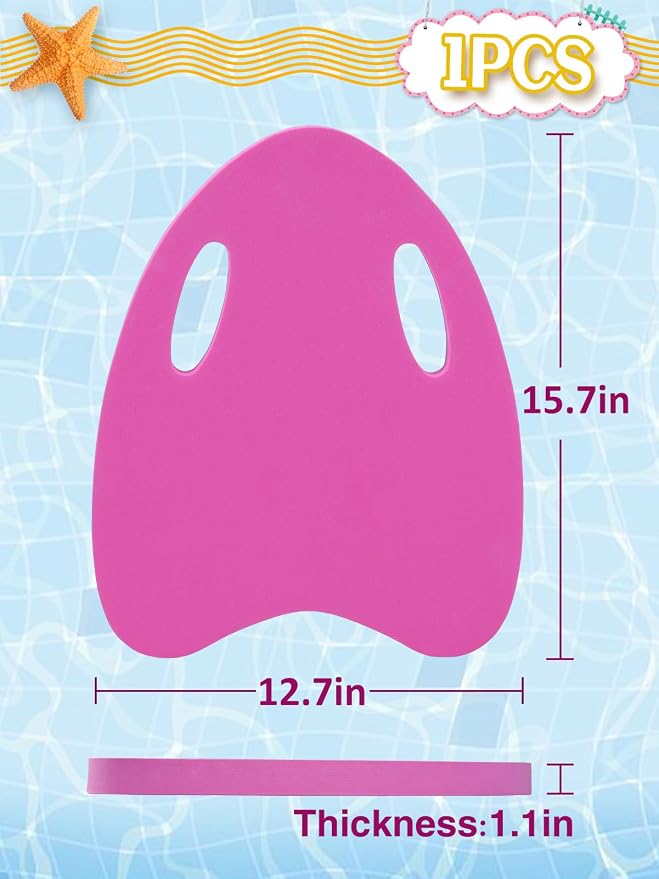 Swimming Kickboard for Kids - Swimming Training Aid Kickboard with Handrail Hole, Practising Swimming Kickboard for Beginners, Safety Swim Board Auxiliary for Children Summer Pool Party
