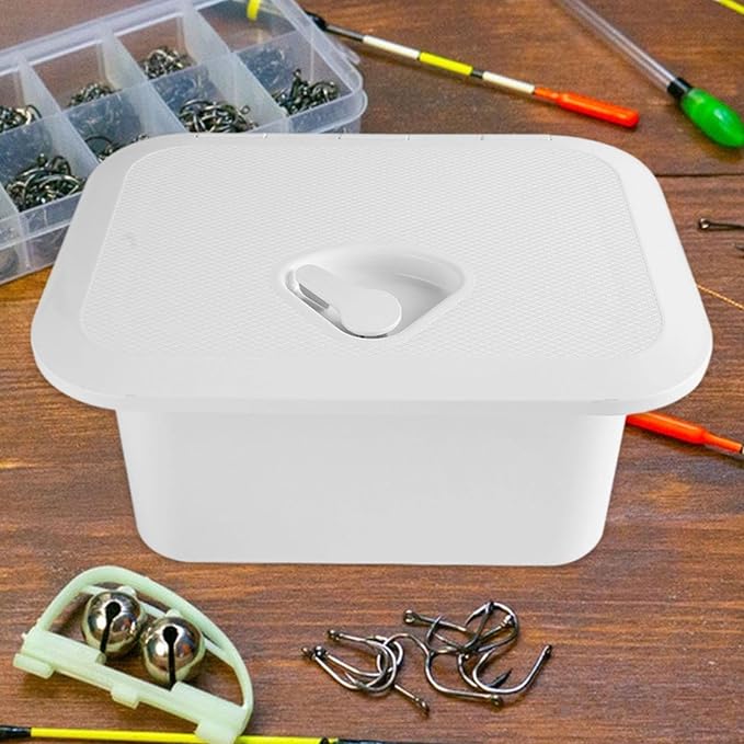 Boat Deck Tackle Box Deck Storage Box Boat Hatch Cover for Yacht Boat Accessory Lockable Lightweight Inspection Hatch Built in Tool Box Container
