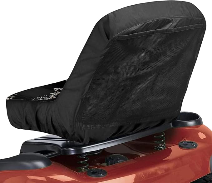 Red Rose Lawn Mower Seat Cover Universal Riding Tractors Seat Cushion Waterproof Tractor Accessories Lawn Mower Seat Protector
