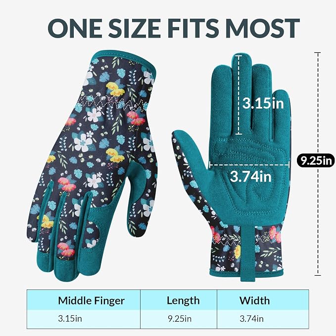 Baidast Gardening Gloves for Women, Breathable Leather Garden Gloves with Grip, Thorn Proof Work Gloves