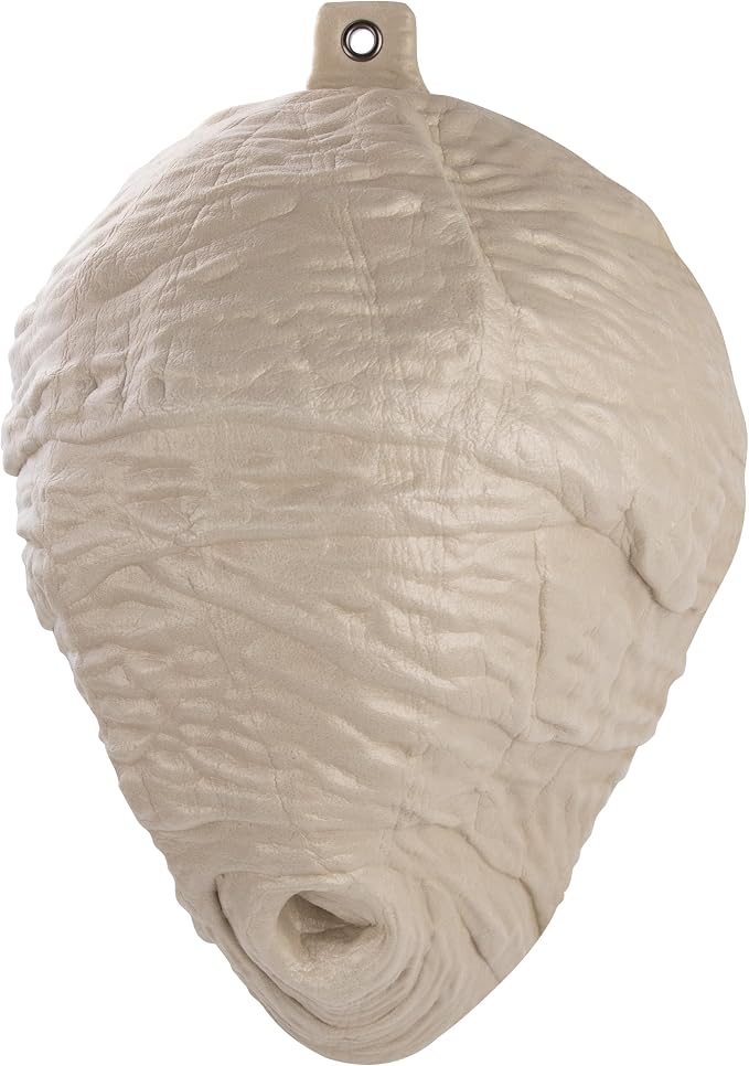 Inflatable Faux Hornet Nest Decor, Wasp Nest Decoy for Outdoor Hanging, Polyurethane, Yellow, 1 Pack