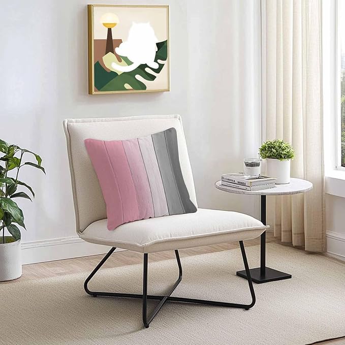 Throw Pillow Covers 16x16 Inch Set of 2, Pink Gray Ombre Waterproof Outdoor Cushion Covers, Vintage Country Wooden Decorative Pillowcases for Couch, Sofa, Bed, Garden, Patio