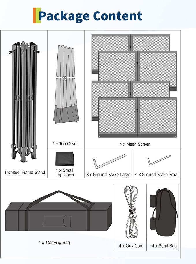 Garvee 12x12FT Pop Up Gazebo with Mosquito Netting, Outdoor Canopy Tent Easy Setup for Backyard Patio Garden Deck, Olive Green