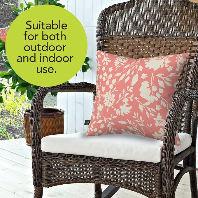 Briarwood Lane Everday Indoor/Outdoor Pillow 17x17 Delicate Pink Floral for Everday Pillow
