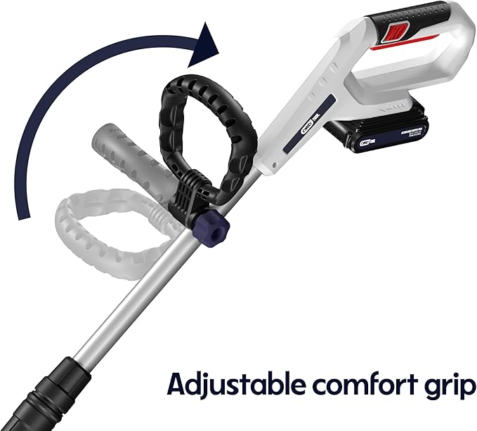 QWD 20v Cordless String Trimmer,Edger & Weed Trimmer (Battery & Charger Included),12 Inches,with 6 pcs Grass Cutter Spool line.