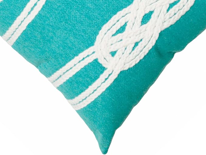 Liora Manne Visions II Double Knot Indoor/Outdoor Pillow, 20" X 20" Square, Blue