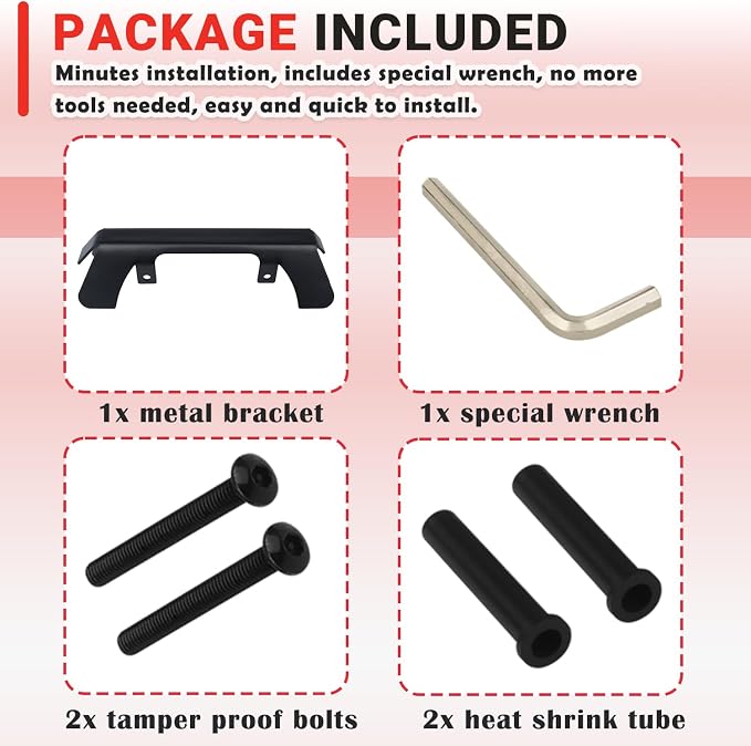 Theft Deterrent Security Bracket/Generator Theft Deterrent Protection Bracket Fit for Honda EU2200i, EU2000i, EU2000i Companion, EU2000i Camo Generator, Replacement for 63230-Z07-010AH