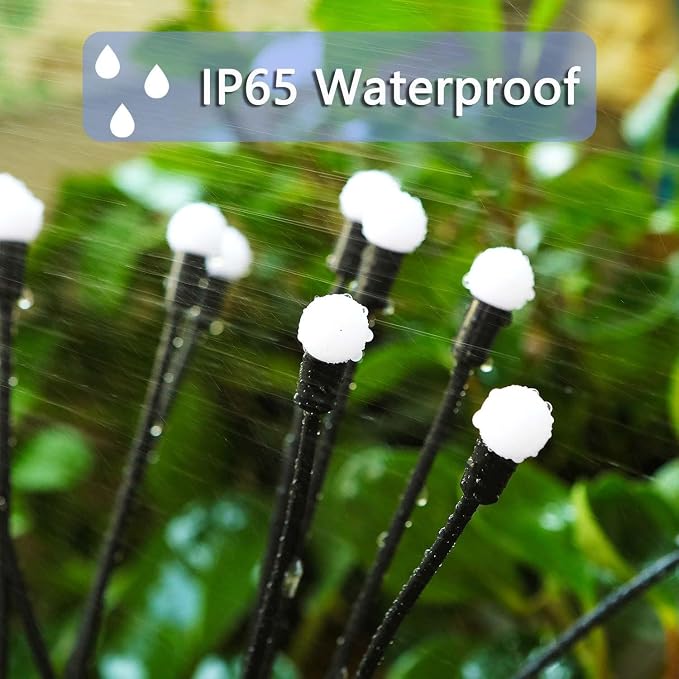 Solar Garden Lights Outdoor Waterproof, Swaying Firefly Light, Garden Decor | 10 Pack Solar Firefly Lights, Auto On/Off Decor for Yard, Patio, Pathway and Lawn, Gifts for Women, Christmas Decor