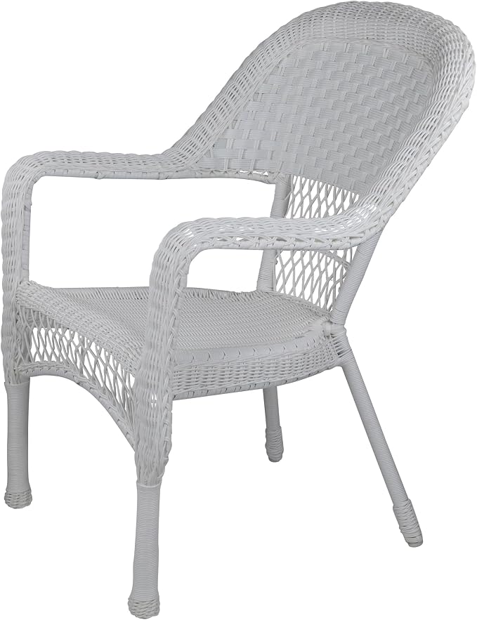 Northlight 7-Piece White Resin Wicker Outdoor Dining Set