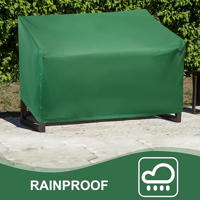 PATIKIL Outdoor Bench Cover, 210D Oxford Heavy Duty Waterproof Patio Furniture Covers for Garden Sofa Chair Table Zero Gravity, 75"L x 26"W x 35"T, Green