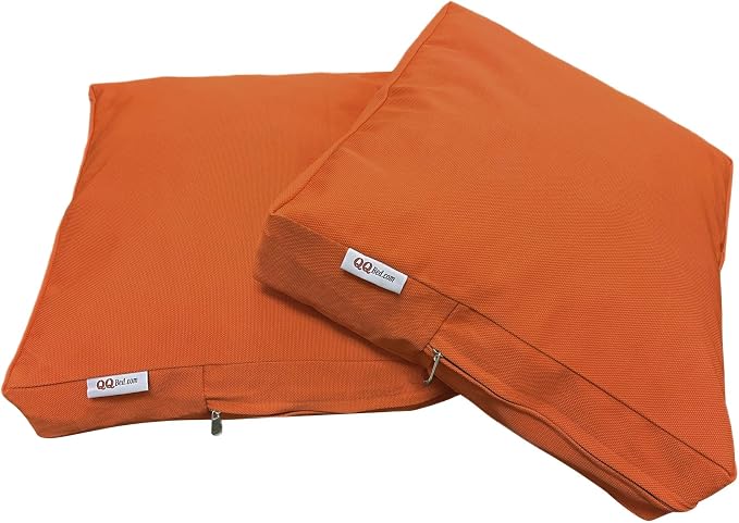 2 Pack 20X18 Inch Outdoor Back Cushion Memory Foam Pillows with Waterproof Internal Cover for Patio Furniture, Sofa, Loveseat, Deep Seat Chair - Rust Color