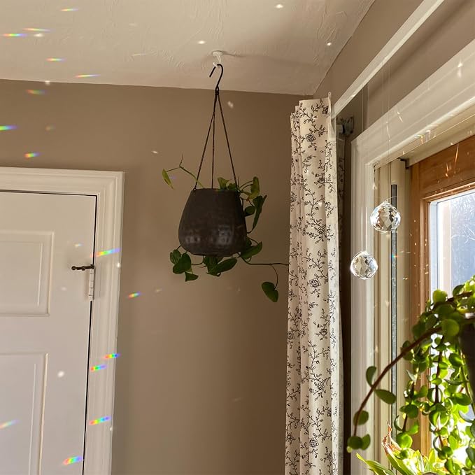 48pcs Clear Faceted Crystal Ball Prism 1.2"/30mm Glass Prism Suncatcher | Rainbow Maker,Hanging Crystals Prisms for Windows Home Garden Decor,Sun Catcher Indoor Window,Large Beads For Suncatcher