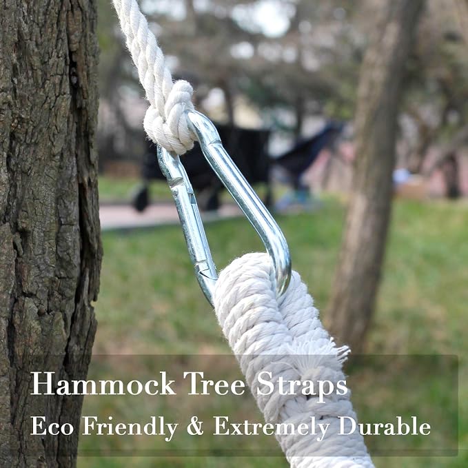 Handwoven Mayan Hammock with 2 Tree Swing Hanging Straps Hammock Rope