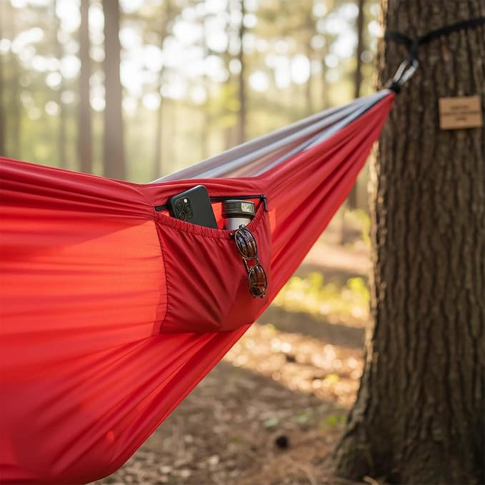 YSUEFIJO Travel Hammock with Mosquito Net, Relaxing Outdoor Hanging Hammock, Foldable and Compact for Backpacking, Breathable and Comfortable, Supports Up to 250kg