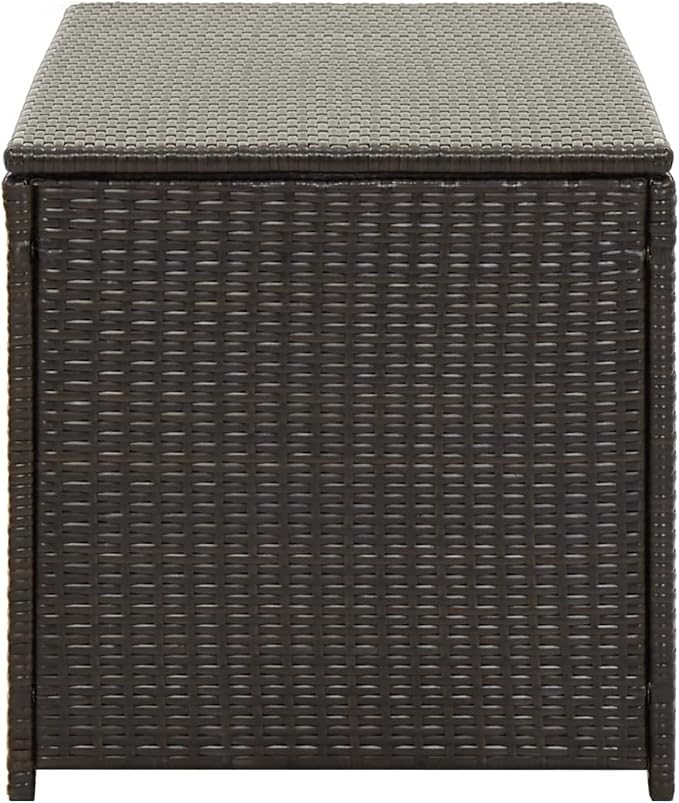 BaraSh Patio Storage Box Outdoor Storage Cabinet Deck Boxes Outdoor Waterproof Outdoor Storage Bin Outdoor Storage Bench Rattan 39.3"x19.6"x19.6" Brown