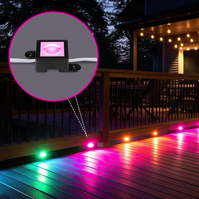 Beeveer 120 Light Clips for Govee H705 H805 with 240 Screws Mounting Clips Compatible with Govee Permanent Outdoor Lights Extension (Black)