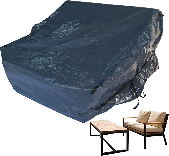 Patio Furniture Set Covers Waterproof, Outdoor Table and Chairs Cover,Couch Covers for Cectional Sofa,Heavy Duty UV-Resistant,Rectangular,120"×90"×28"