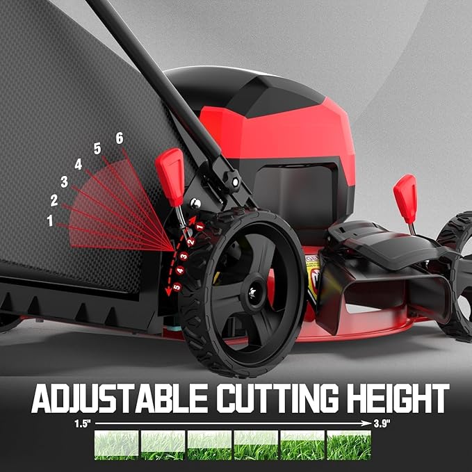 PowerSmart Electric Cordless Lawn Mower 17" 40V, 3-in-1 Brushless Push Lawn Mower, Lightweight, Foldable Handles