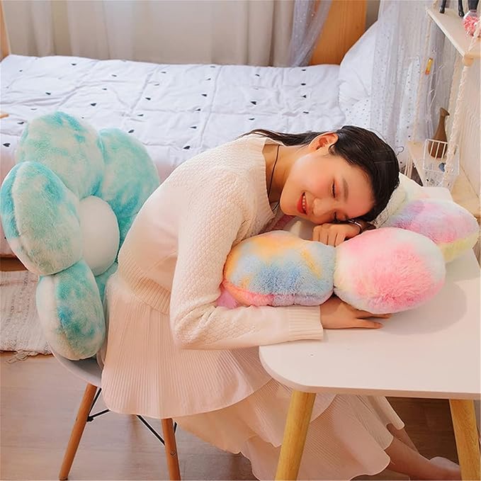 AZCHEN Flower Pillow Patio Furniture Cushions Standard Throw Pillow Home Chair Cushion Decorative Pillow Cushion (11.8inch, Light Pink)