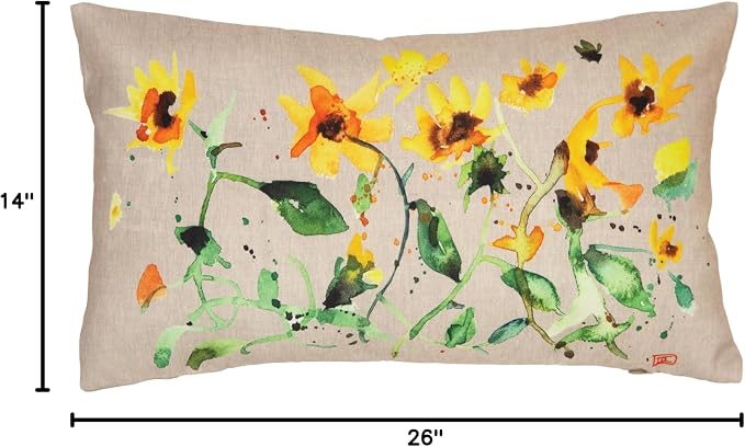 Carstens, Inc. Dean Crouser Sunflower Patch Outdoor Pillow 14x26