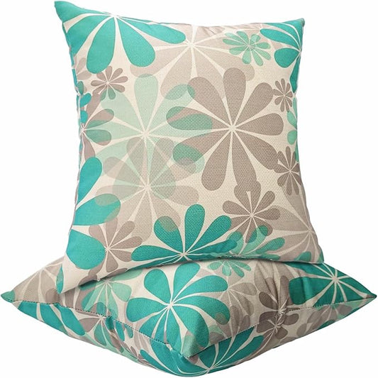 JMGBird Outdoor Pillows Pack of 2 Water-Repellent Throw Pillows with Insert 18×18 Inch Decorative Pillows for Home Furniture Patio Coach Sofa