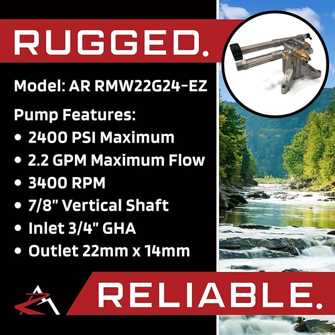 The ROP Shop OEM Annovi Reverberi Pump for Pressure Washer fits Excell EXVRB2321, EXWGV1721, MVR2250