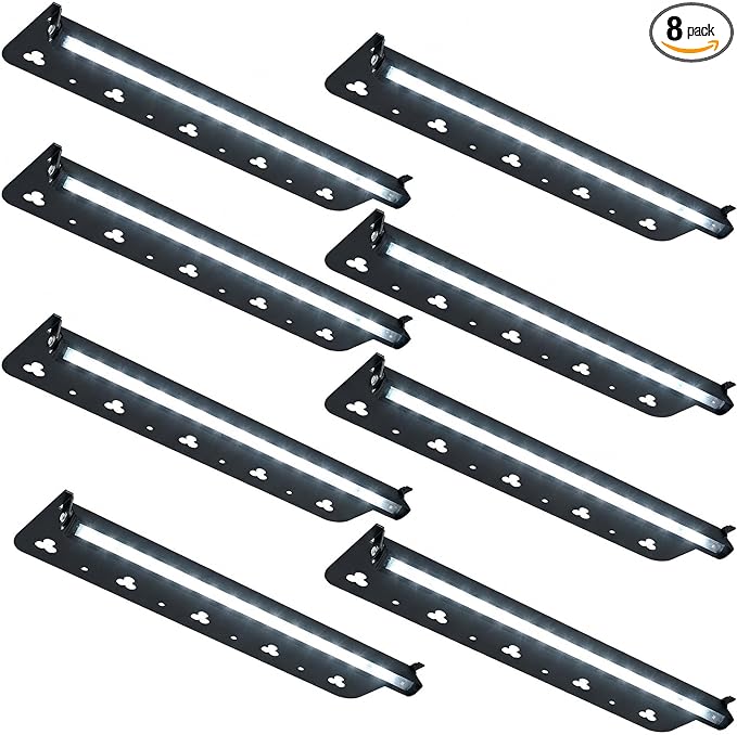 12inch Retaining Wall Lights 5W LED Hardscape Paver Lighting,5000K Daylight White Waterproof Outdoor Step Lights,12V AC/DC Low Voltage Landscape Lighting-8Packs