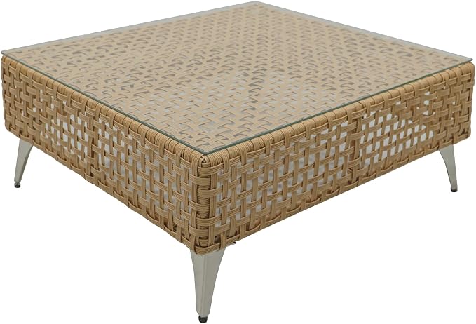 YOPTO 7-Piece Outdoor Conversation Sectional Sofa Set with Water Resistant Thick Cushions & Coffee Table,Wicker Patio Furniture Set W/Removable Cushions Cover,DIY Combination,for Porch,Backyard,Beige
