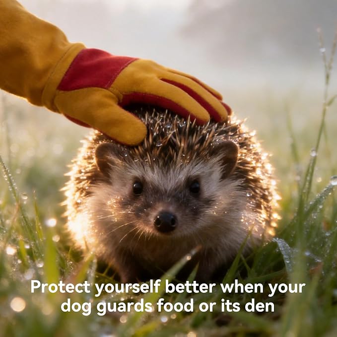 Animal Handling Gloves – Bite-Proof, Multi-purpose, Pet Leather Gloves with Padding