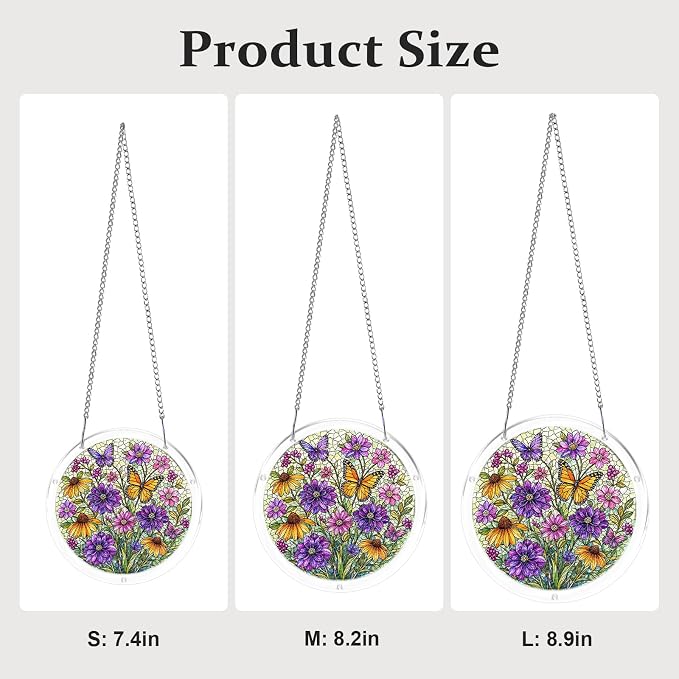 Acrylic Puzzle Suncatcher, Sun Catchers Puzzle for Window Hanging | 8.2 Inch Garden Spirit DIY Suncatcher Puzzle for Adults, Ideal Gifts for Women, Men, Wife, Mom, Home & Garden Decor