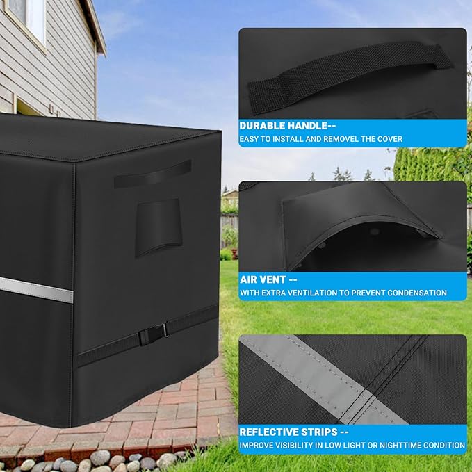 Deck Box Cover Heavy Duty Waterproof Deck Box with Handle, Outdoor Large Storage Cover Patio Rectangular Bench Covers (62 x 25 x 28inch)