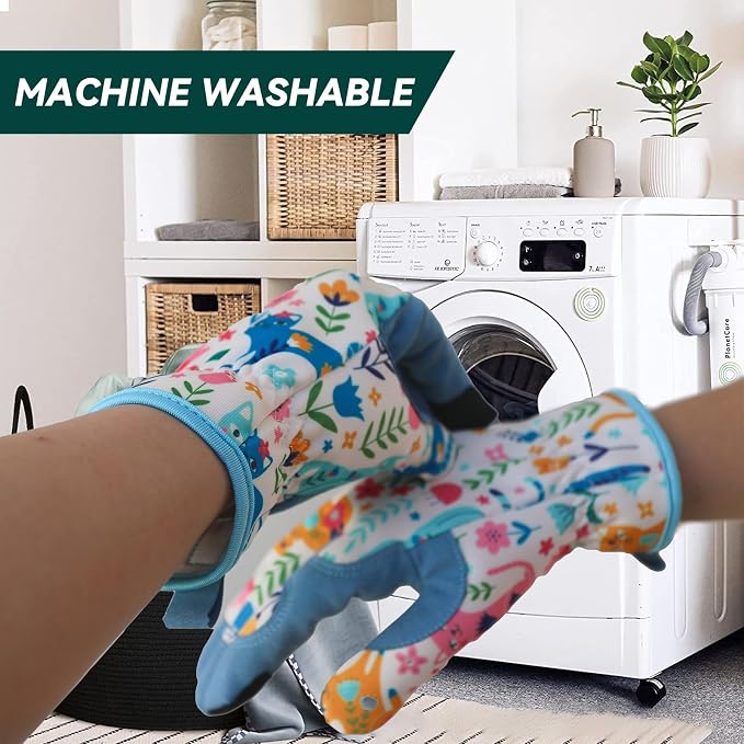 Gardening Gloves for Women, Touchscreen Printed Thorn-Proof | Non-Slip Work Gloves, Ideal Gift for Gardeners, Suitable for Yard Landscaping, Planting & Outdoor Gardening
