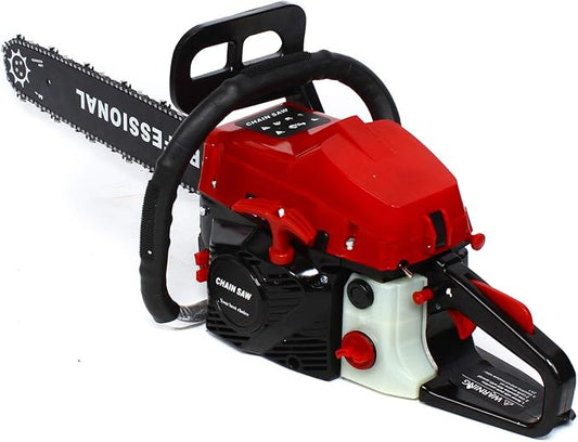 58cc Gas Chainsaw, 20" Bar Gasoline Powered Chain, 2 Stroke Gasoline Chain Saw for Wood Cutting Tree Twigs Branches Bushes, Portable Handheld Electric-Chain-Saws