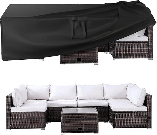 Ruimoy Patio Furniture Covers, Outdoor Furniture Cover Waterproof, General Purpose, Outside Table and Chair Covers, Heavy Duty 600D (74 Inch L x 47 Inch W x 27.8 Inch H)
