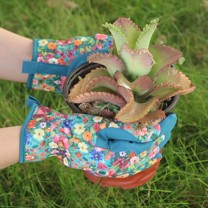 Gardening Gloves for Women, Touchscreen Printed Thorn-Proof | Non-Slip Work Gloves, Ideal Gift for Gardeners, Suitable for Yard Landscaping, Planting & Outdoor Gardening