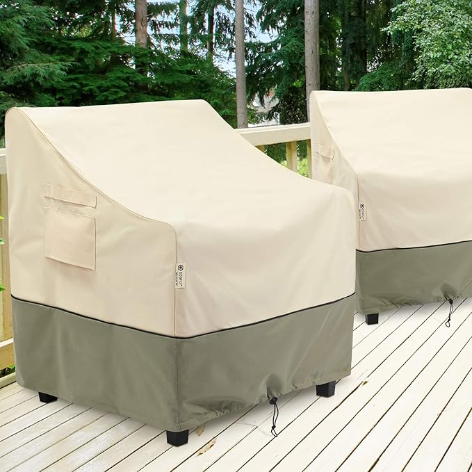 COSFLY Outdoor Furniture Patio Chair Covers Waterproof, Lounge Deep Seat Cover, Lawn Furnitures Covers Fits up to 36W x 37D x 36H inches(2 Pack)