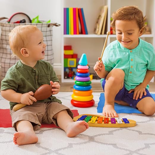 Woanger 12 Pcs Garden Kneeling Mat Foam Knee Mat Gardening Waterproof Knee Cushion for Baby Bath Seat Floor Yoga Exercise Seating Praying Work Classroom, 15.7 x 7 x 0.8 Inch (Multicolor)