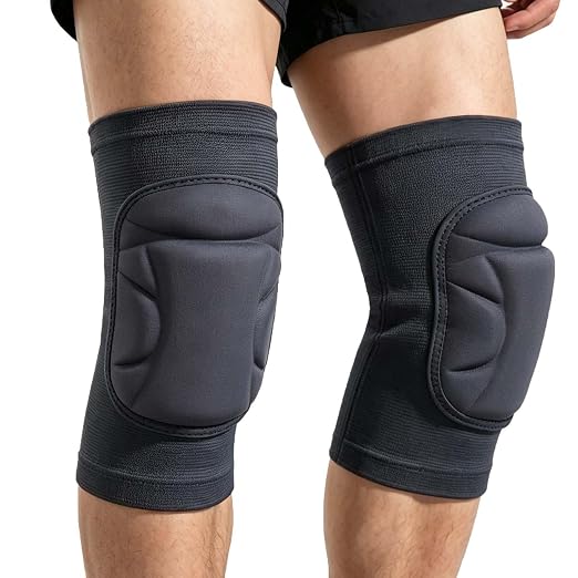 Working Knee Pads for Adult Men Women, Soft Elastic Sleeves Pad, Black L | Gardening Kneepad for Cleaning, Flooring, Kneeling, Compression Knee Pad for Volleyball, Dance, Wrestling, Waterproof Cushion
