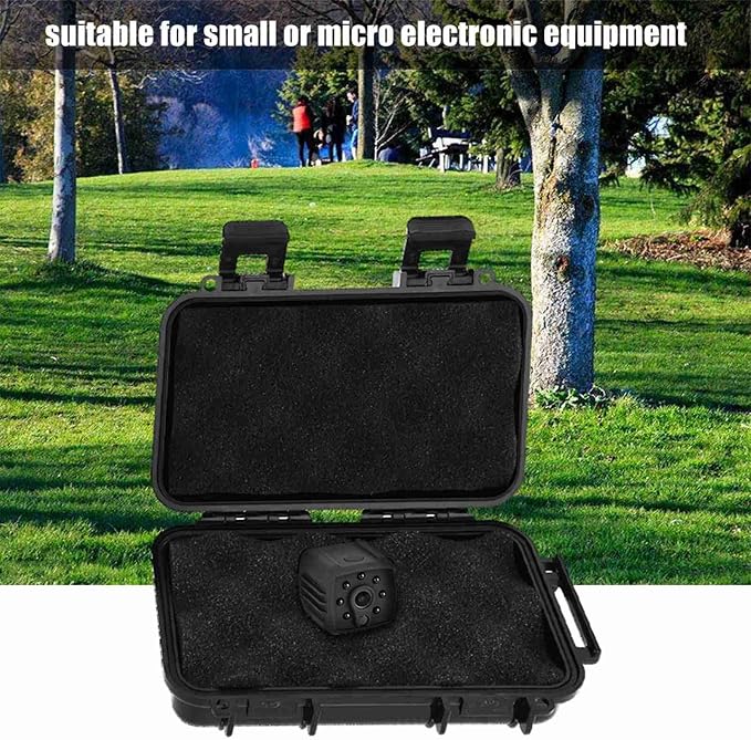 Naroote Outdoor Storage Box, Patio Storage Box Outdoor Pressure Proof Survival Storage Case with Shock Absorbing Pad Container for Small and Miniature Electronic Device (#2)