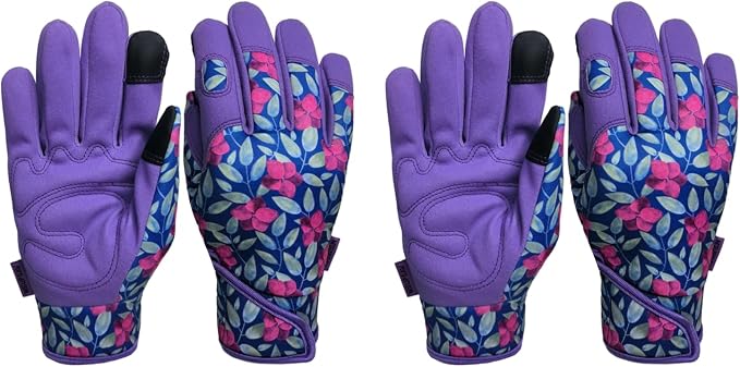 Cute Pattern Gardening Gloves,Thornproof Garden Glove,Gardener Gift | Gardening Gifts for Women,Touchscreen,Tender Thornproof,Cute Pattern,Protection Palm,Machine Washable,Adjustable Cuff