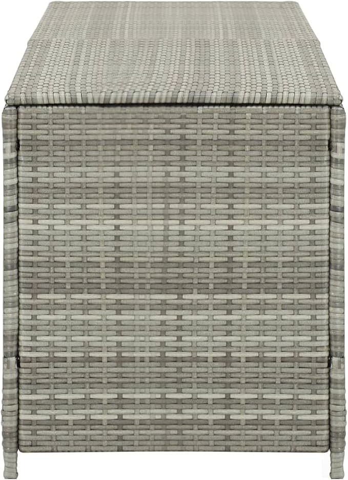 ZEYUAN Patio Storage Box Deck Storage Box Outdoor Storage Cabinet Waterproof Storage Containers Storage Outdoor Poly Rattan 78.7"x19.6"x23.6" Gray