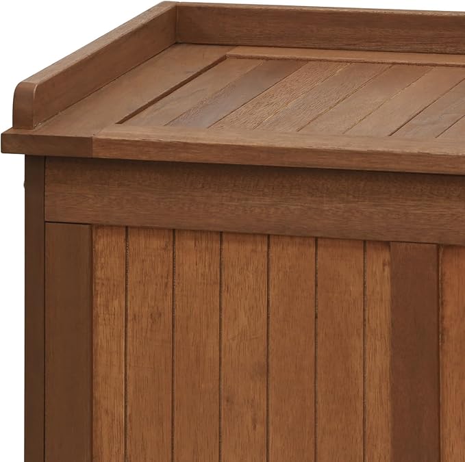 Furinno Dalam Outdoor Hardwood Storage Deck Box, Natural