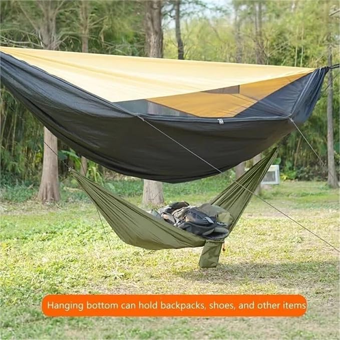 Camping Hammock， Portable Camping Travel Gear Hammock 30kg Load Capacity(Red)